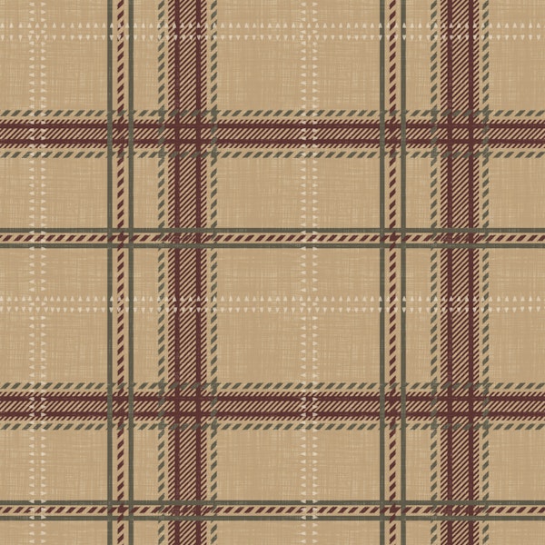 Windowpane Tartan Plaid Warm Earth Shade