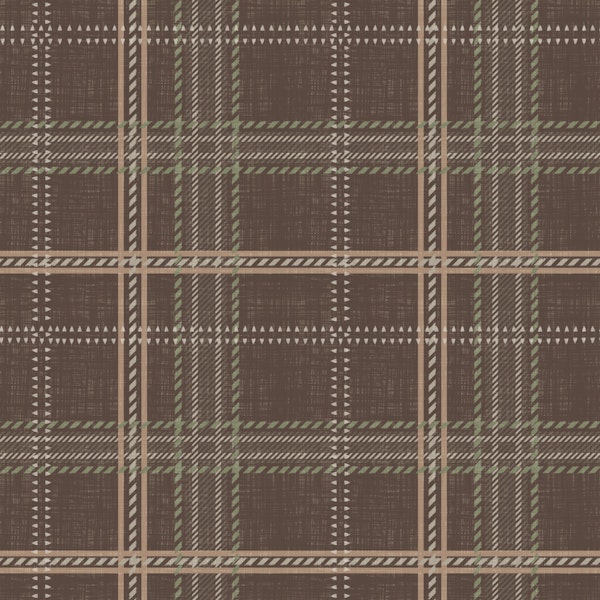 Windowpane Tartan Plaid Soft Taupe Blend