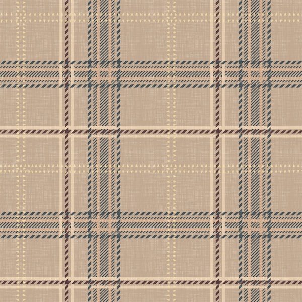 Windowpane Tartan Plaid Crisp Indigo Tint