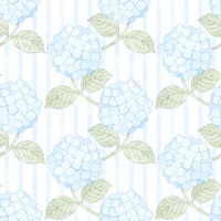 Dreamy Hydrangea Flowers - blue - medium behang