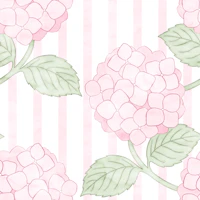 Dreamy Hydrangea Flowers in Painterly Pink behang