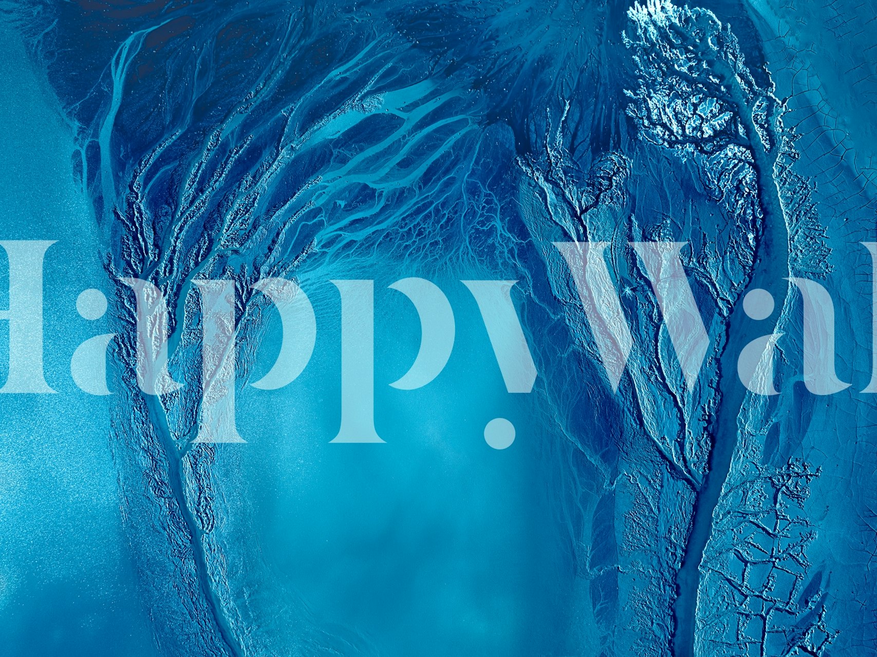 Abstract blue wallpaper with organic shapes and textures