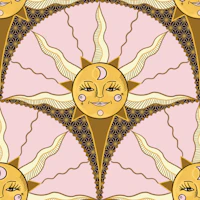 Blush Pink Celestial Sun and Moon tapetit