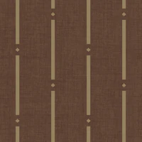 Minimal Dashed Stripes - Brown & Beige wallpaper