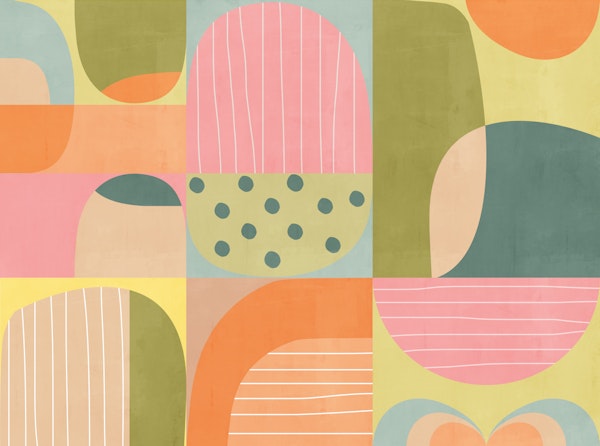 Retro Abstract Color Blocks 2