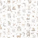Cute Nursery Woodland Animals 2 White