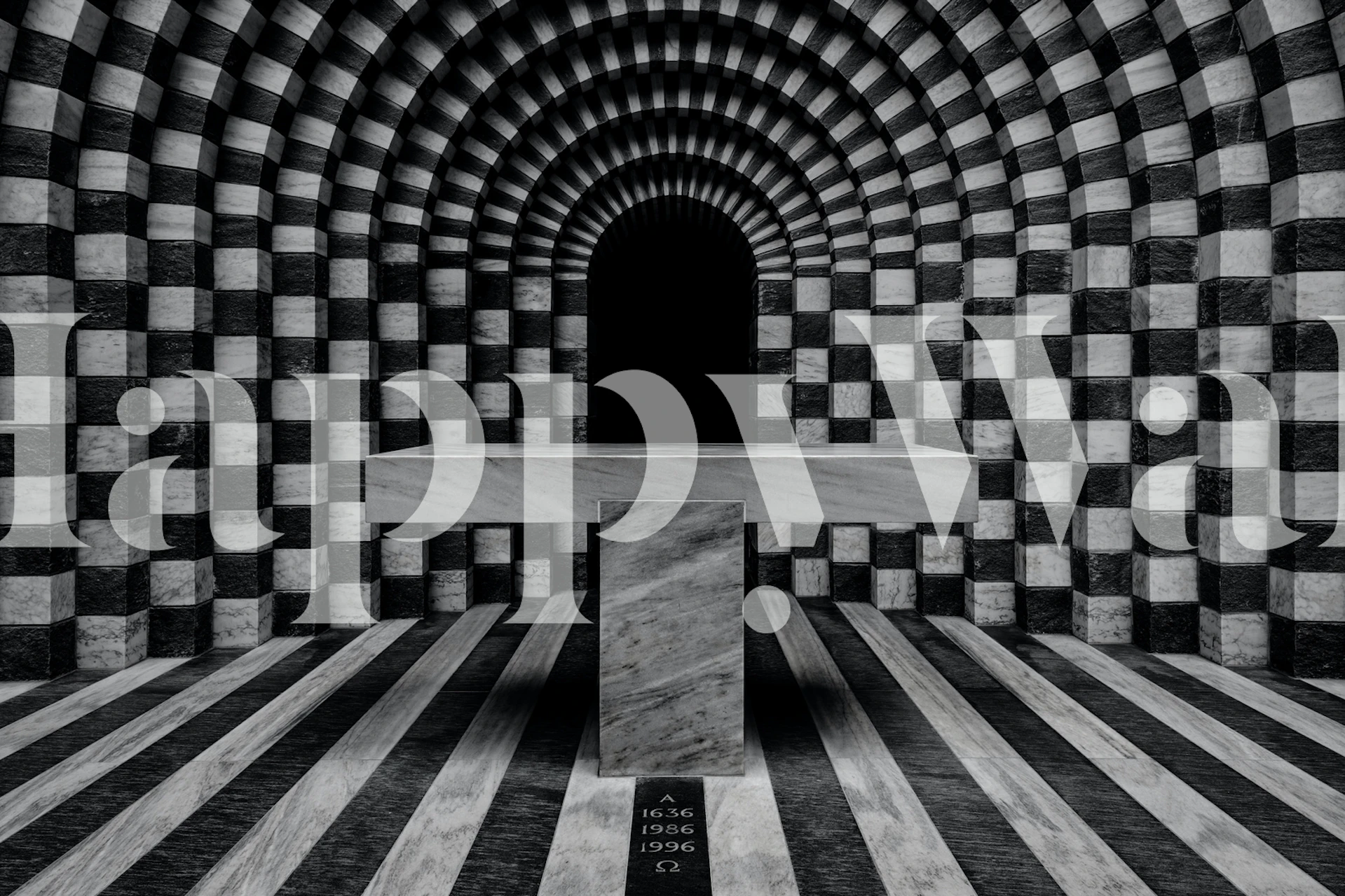 Papier peint mural carrés et lignes géométriques noirs et blancs