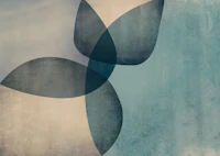 Organic Shapes Dusty Teal behang