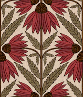 Prairie Coneflowers in Red & Gold tapete