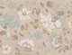 Vintage Peony Flowers Cream Beige Aqua