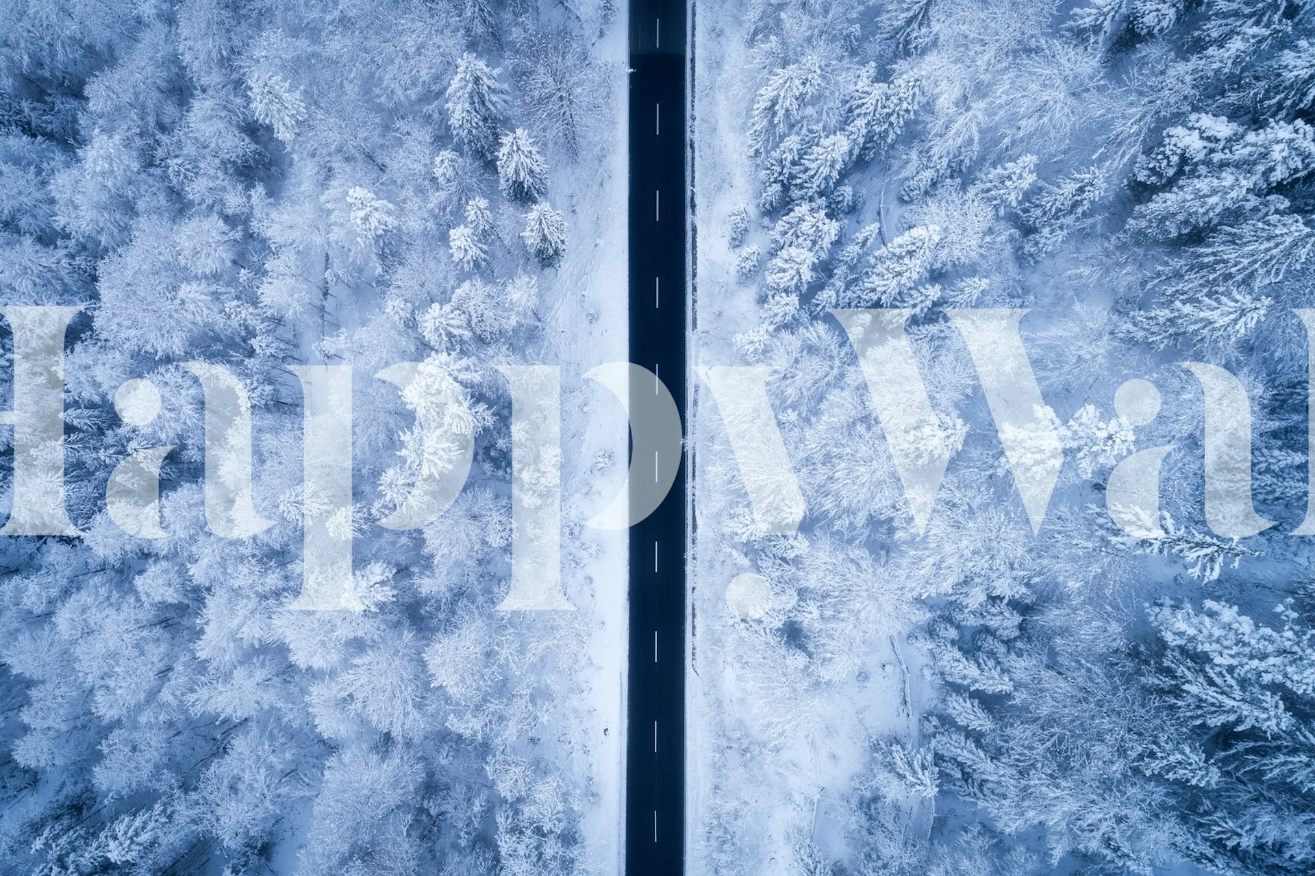 A Frosty Road tapet i et rum