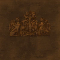 Antique Sphinx Ornament - Moody Espresso wallpaper