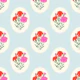 Powder blue carnation medallions