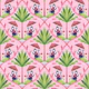 Blush Pink Jungle Monkeys And Palms