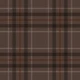 Taupe Brown Plaid with Rust Stripes