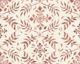 Terracotta and Cream Botanical Damask