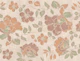 Vintage Peony Flowers Beige Sage Rust