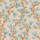 Bright blue and ochre botanical vines