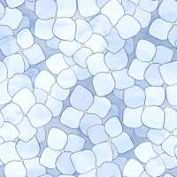 Allover Hydrangea Petals in Powder Blue tapet