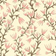 Pink and olive green botanical vines