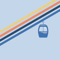 Retro Ski Lift tapet