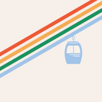 Retro Ski Lift Sport Stripes tapet