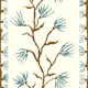 Japandi botanical stripe on cream