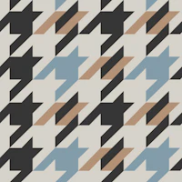 Modern Houndstooth Blue and Camel wallpaper
