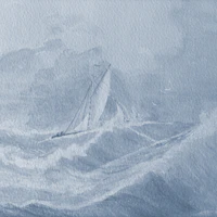 Rough Water Sailing - Misty Blue tapete
