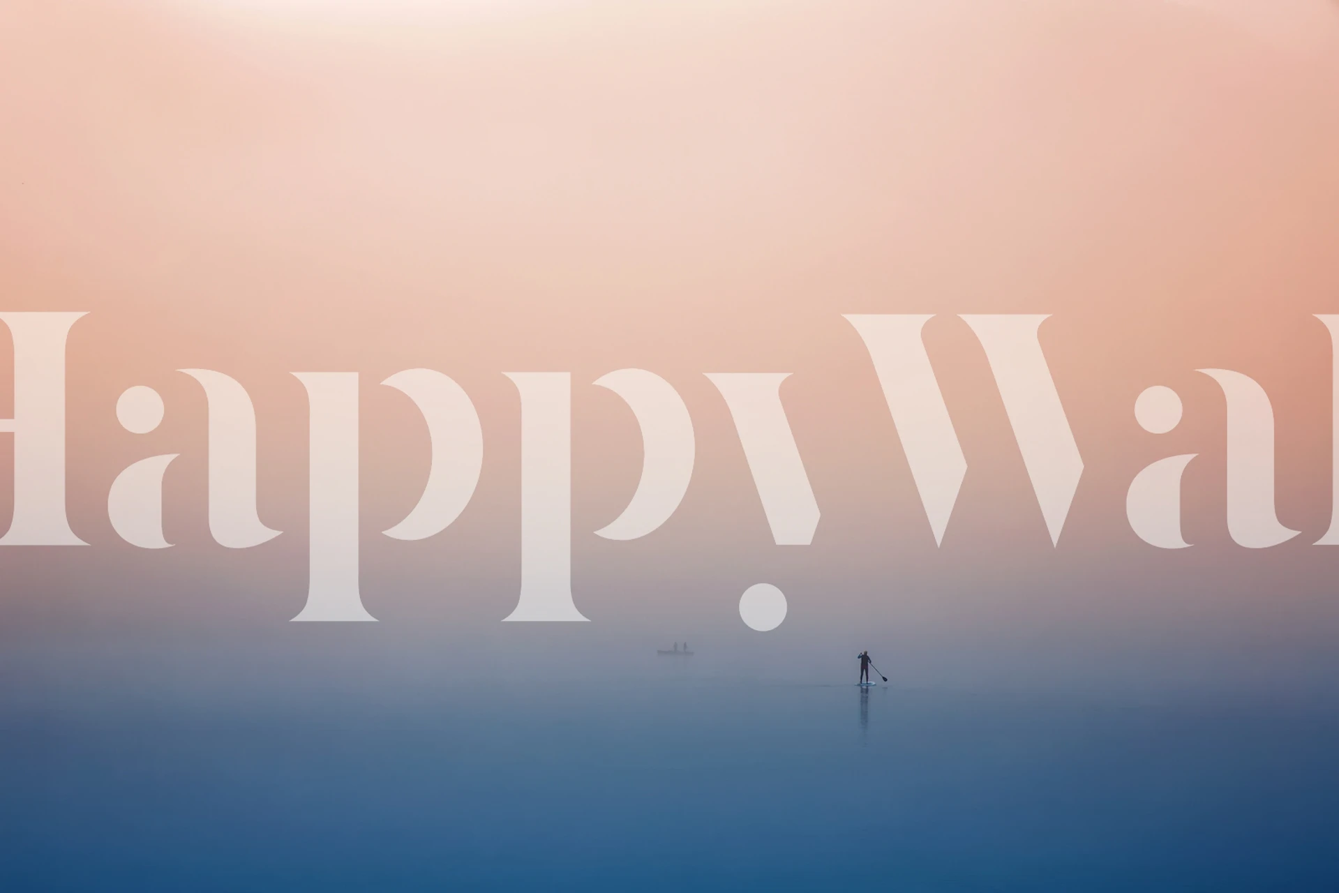 Stand up paddling wallpaper in a room