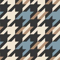Tan ivory and charcoal houndstooth wallpaper
