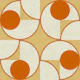 Burnt orange circles on ivory