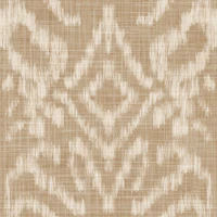 Abstract Ikat Woven textured muted beige wallpaper