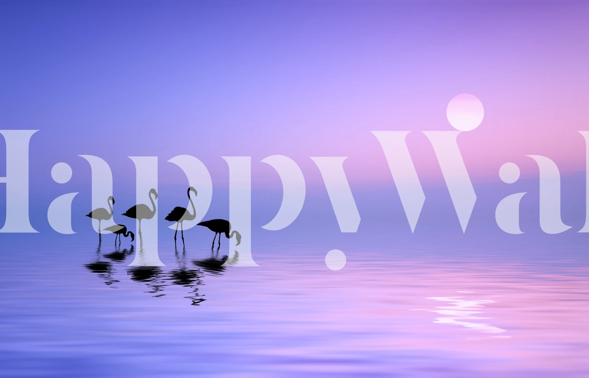 Morning Flamingo tapet i et rum