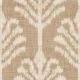 Abstract Ikat leaf stripe woven texture beige
