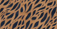 Navy cheetah spots on tan S behang