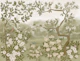 Olive Green Tree Canopy White Blossoms
