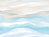 Powder blue misty sea layers tapet