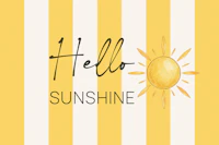 Butter Yellow Hello Sunshine Stripes tapete