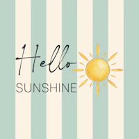Seafoam Stripes Hello Sunshine tapete