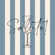 Dusty Blue Stripes Bar Quote