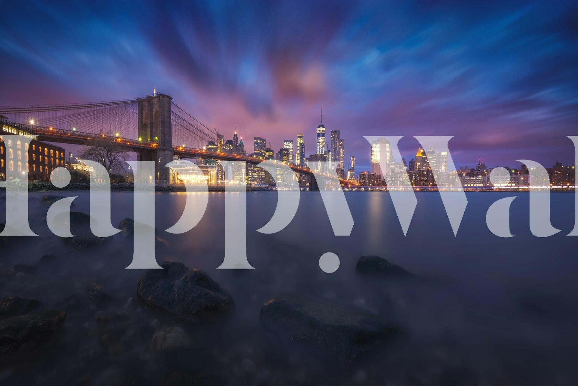 Brooklyn Dusk wallpaper showcasing a city skyline