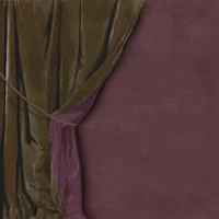 Velvet Drapery with Tie - Brown & Burgundy wallpaper