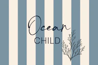 Dusty Blue Ocean Child Lettering tapet