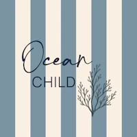Dusty Blue Striped Ocean Quote tapeta