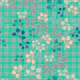 Turquoise Gingham Berry Branches