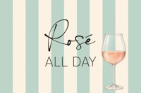 Sage Green Ivory Stripes Wine Glass tapet