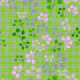 Lime green gingham berry branches - small