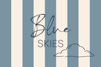 Dusty Blue Stripes with Cloud tapeta