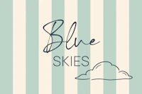 Pale Blue Striped Sky Quote tapet